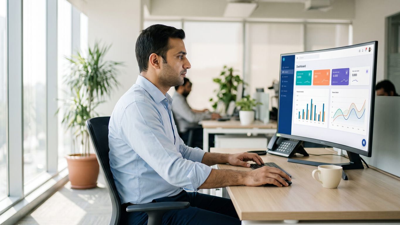 Payroll officer processing EOBI contributions in Pakistan