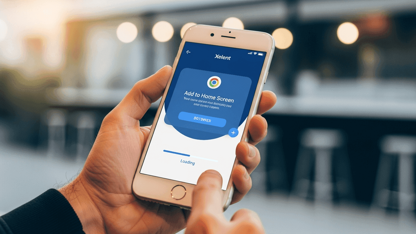 Progressive Web App on mobile device
