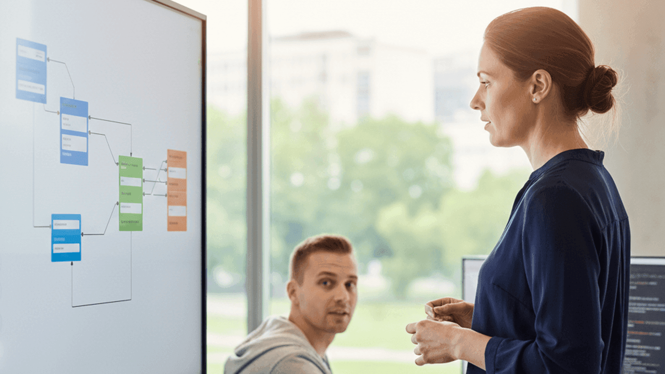 Low-code development platform interface