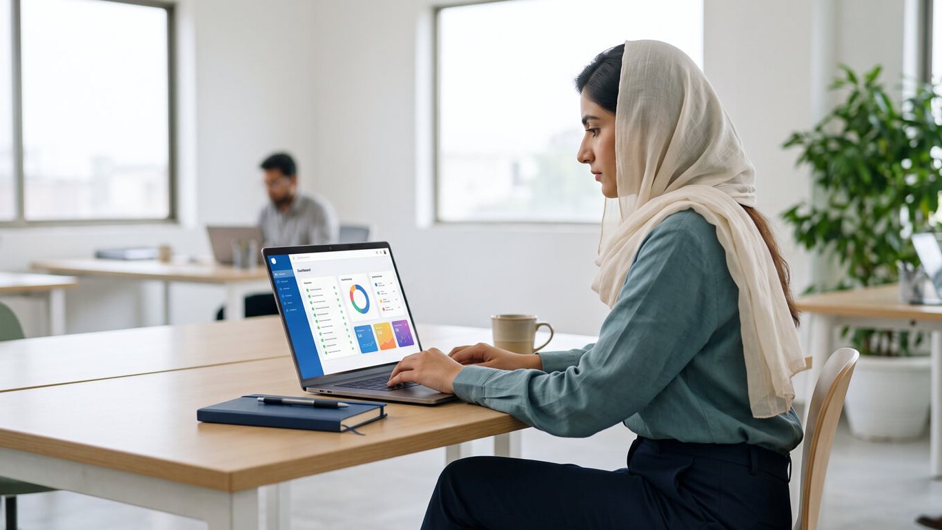 HR manager reviewing payroll compliance checklist in Pakistan