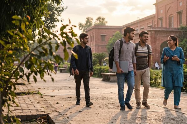 Pakistani university students studying computer science and AI