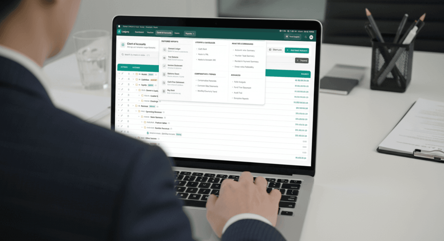 Ledgerly Reports and Account Detail View