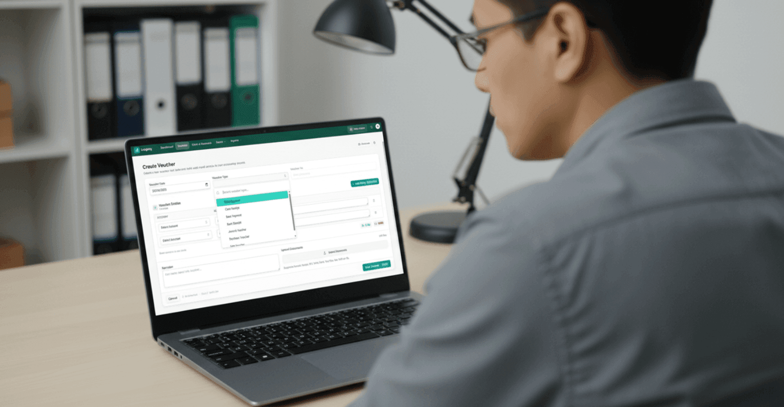 Ledgerly Voucher Entry - Create Voucher