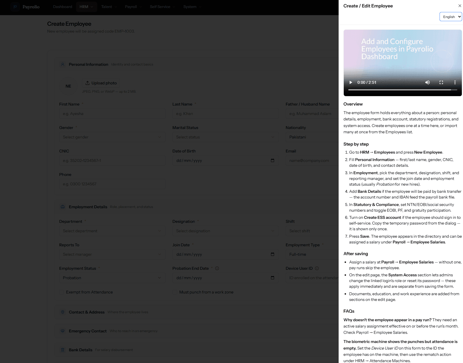 Employee Self-Service & Mobile App