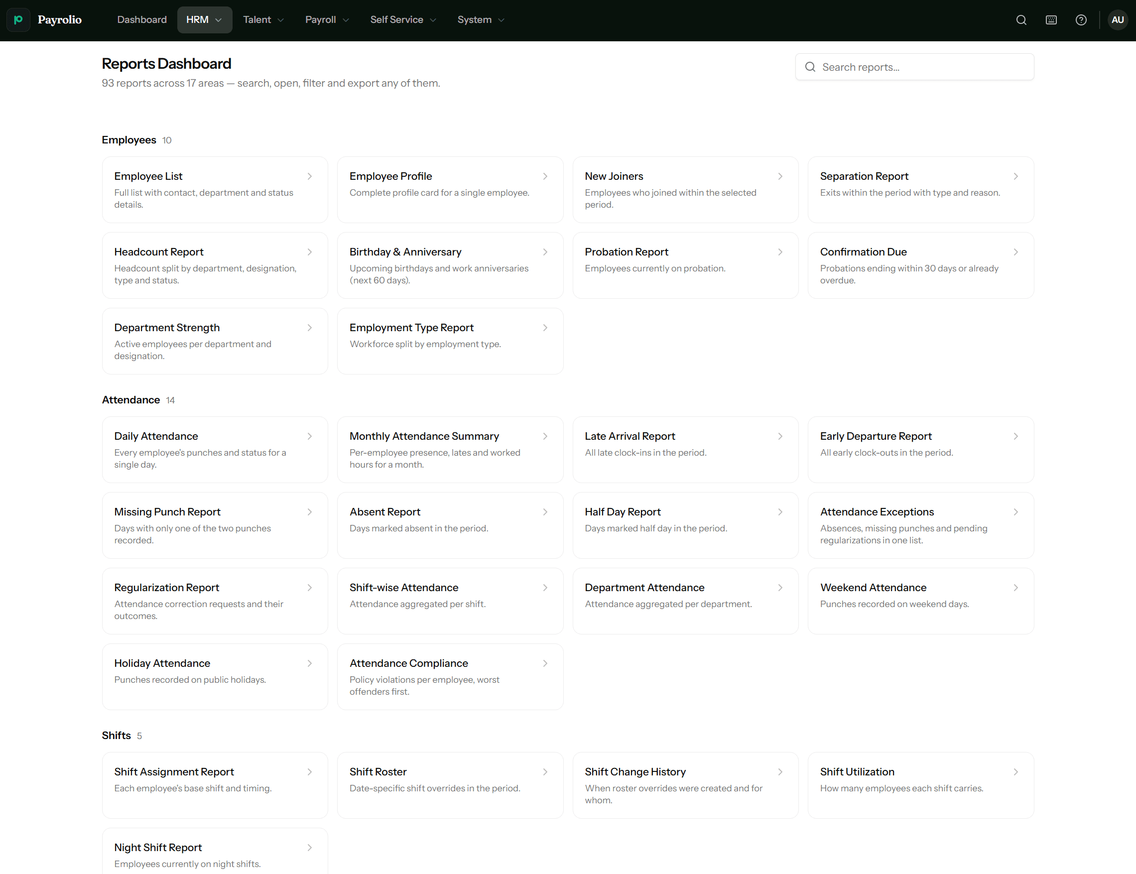HR Analytics & Reports