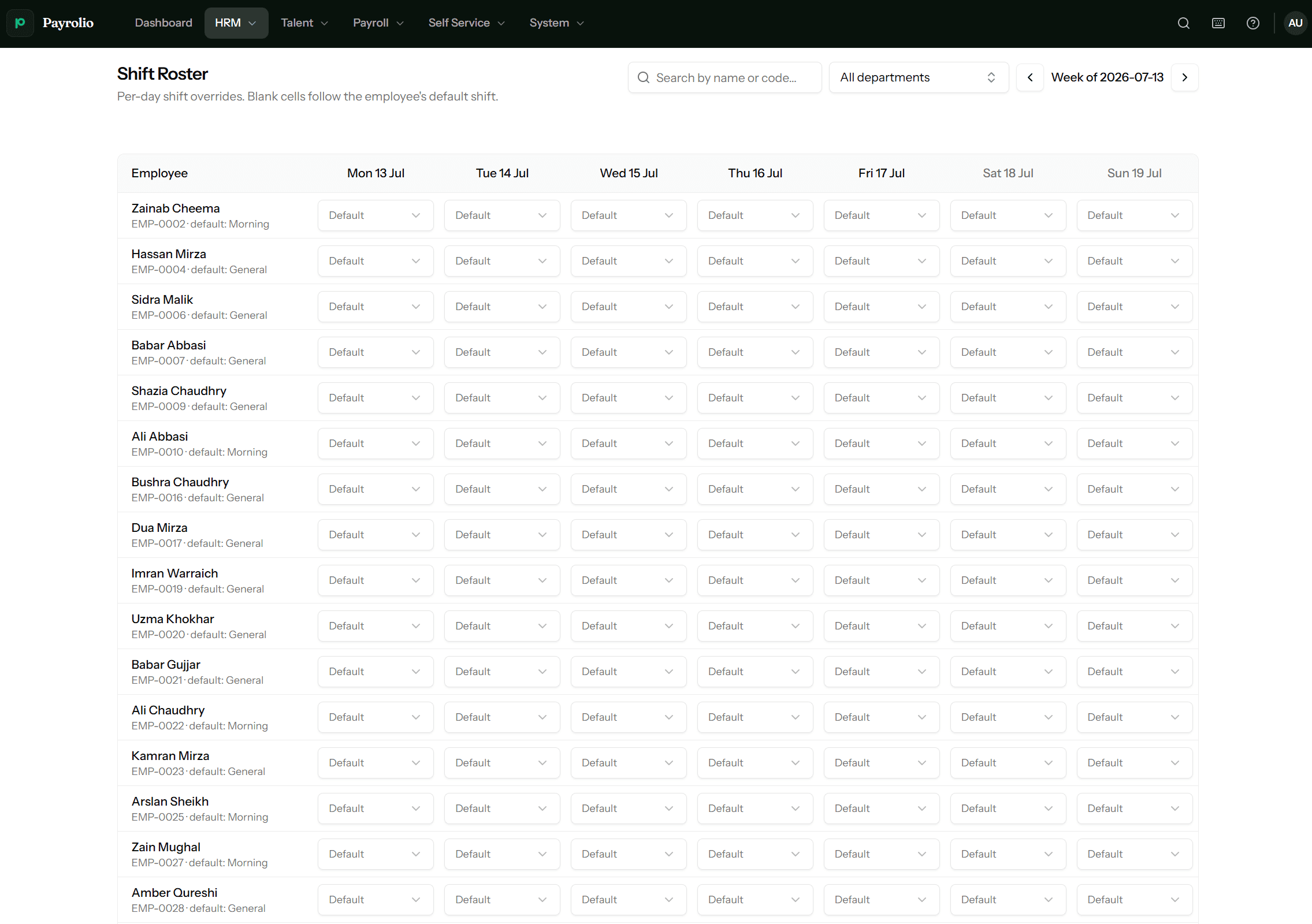 Shift Roster & Field Force Tracking